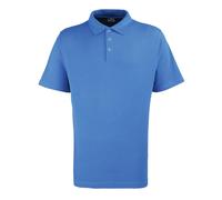 Premier Men's Pique Stud Front Polo Shirt in Blue | Size: 4XL Premier Blue 4XL
