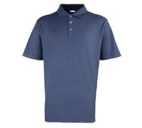 Premier Men's Pique Stud Front Polo Shirt in Navy | Size: Large Premier Navy L