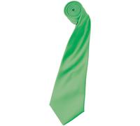 Premier Men's Plain Satin Tie (Narrow Blade) in Pale Green Premier Pale Green One Size