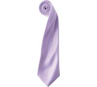 Premier Men's Plain Satin Tie (Narrow Blade) in Lilac Premier Lilac One Size