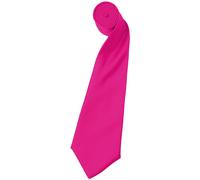Premier Men's Plain Satin Tie (Narrow Blade) Pack of 2 in Fuchsia Premier Fuchsia One Size