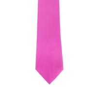 Premier Mens Plain Satin Tie (Narrow Blade) (Pack of 2) (Hot Pink) - One Size
