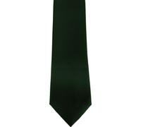 Premier Men's Plain Satin Tie (Narrow Blade) Pack of 2 in Bottle Green Premier Bottle Green One Size