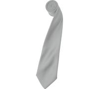 Premier Men's Plain Satin Tie (Narrow Blade) Pack of 2 in Silver Premier Silver One Size