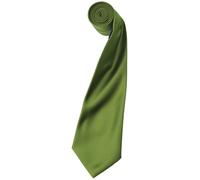 Premier Mens Plain Satin Tie (Narrow Blade) (Pack of 2) (Oasis Green) - One Size