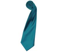 Premier Mens Plain Satin Tie (Narrow Blade) (Pack of 2) (Teal) - One Size