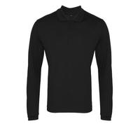 Premier Mens Polo Shirt Long Sleeve Coolchecker Polyester Pique Collared Top