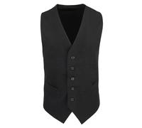Premier Men's Polyester Lined Waistcoat in Black | Size: Medium Premier Black M