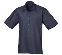 Premier Short sleeve poplin shirt Navy 15.5