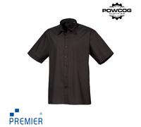 Premier Mens Poplin Short Sleeve Shirt PR202 Formal Workwear 14.5-22" 22 Colours