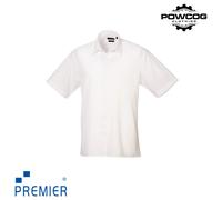 Premier Mens Poplin Short Sleeve Shirt PR202 Formal Workwear 14.5-22" 22 Colours