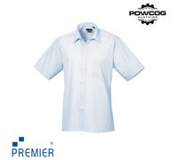 Premier Mens Poplin Short Sleeve Shirt PR202 Formal Workwear 14.5-22" 22 Colours