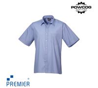 Premier Mens Poplin Short Sleeve Shirt PR202 Formal Workwear 14.5-22" 22 Colours