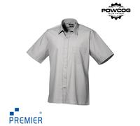 Premier Mens Poplin Short Sleeve Shirt PR202 Formal Workwear 14.5-22" 22 Colours