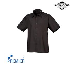 Premier Mens Poplin Short Sleeve Shirt PR202 Formal Workwear 14.5-22" 22 Colours