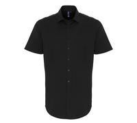 Premier Mens Poplin Stretch Short-Sleeved Shirt PC6055