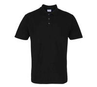 Premier Men's Press Stud Work Polo Shirt in Black | Size: Medium Premier Black M