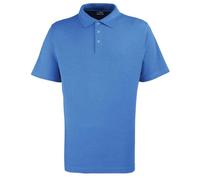 Premier Men's Press Stud Work Polo Shirt in Blue | Size: Small Premier Blue S