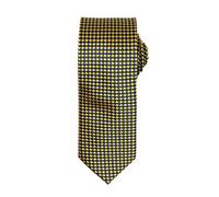 Premier Mens Puppy Tooth Formal Work Tie (One Size) (Gold)