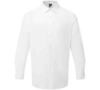 Premier Mens Recyclight Poplin Long-Sleeved Shirt (White) - Size Large