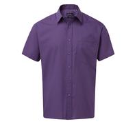 Premier Mens Short Sleeve Easy Care Poplin Shirt Office Work Casual Business