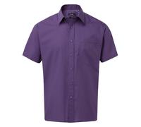 Premier Mens Short Sleeve Easy Care Poplin Shirt Office Work Casual Business