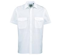Premier Short sleeve pilot shirt Light Blue 17.5