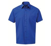 Premier Men's Short Sleeve Poplin Shirt in Royal | Size: 16.5 in Premier Royal 16.5 in