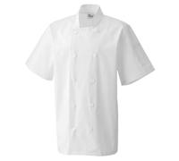 Premier Men's Short-Sleeved Chef Jacket in White | Size: Medium Premier White M