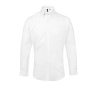 Premier Men's Signature Oxford Long Sleeve Work Shirt in White Premier White One Size
