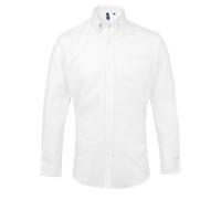Premier Men's Signature Oxford Long Sleeve Work Shirt in White | Size: 18 inches Premier White 18 inches