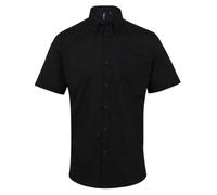 Premier Mens Signature Oxford Short Sleeve Work Shirt (18.5) (Black)