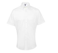 Premier Men's Signature Oxford Short Sleeve Work Shirt in White | Size: 15 inches Premier White 15 inches