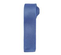 Premier Mens Slim Textured Knit Effect Tie (One Size) (Mid Blue)