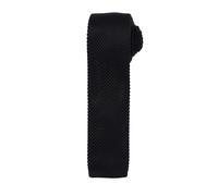 Premier Men's Slim Textured Knit Effect Tie Pack of 2 in Black Premier Black One Size