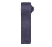 Premier Mens Slim Textured Knit Effect Tie (Steel) - Grey - One Size