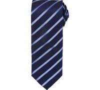Premier Men's Sports Stripe Pattern Formal Work Tie in Mid Navy Premier Mid Navy One Size