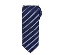 Premier Men's Sports Stripe Pattern Formal Work Tie in Mid Navy Premier Mid Navy One Size