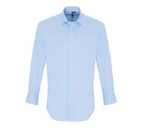 Premier Mens Stretch Fit Poplin Long Sleeve Shirt RW6590