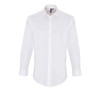 Premier Mens Stretch Fit Poplin Long Sleeve Shirt RW6590