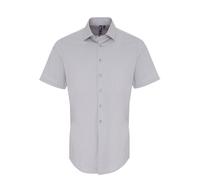 Premier Men's Stretch Fit Poplin Short Sleeve Shirt in Silver | Size: Small Premier Silver S