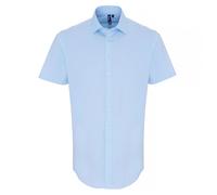 Premier Mens Stretch Fit Poplin Short Sleeve Shirt RW6589