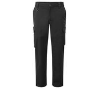 Premier Men's Stretchchecker Cargo Trousers in Black | Size: 40L Premier Black 40L
