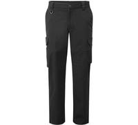 Premier Men's Stretchchecker Cargo Trousers in Black | Size: Large Premier Black L