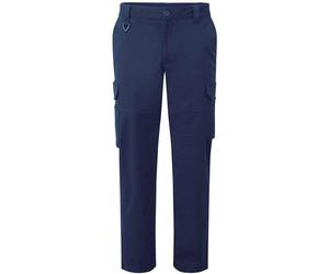 Premier Men's Stretchchecker Cargo Trousers in Navy | Size: XL Premier Navy XL