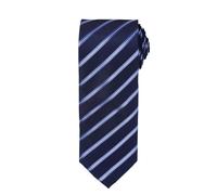 Premier Mens Stripe Tie (Navy/Royal Blue) - One Size