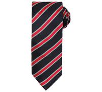 Premier Men's Stripe Waffle Tie in Black Premier Black One Size