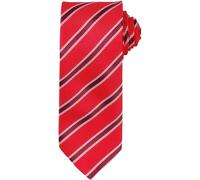 Premier Men's Stripe Waffle Tie in Red Premier Red One Size