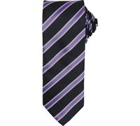 Premier Men's Stripe Waffle Tie in True Black Premier True Black One Size