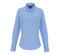 Premier Men's Striped Cotton Blend Shirt in Blue | Size: 2XL Premier Blue 2XL